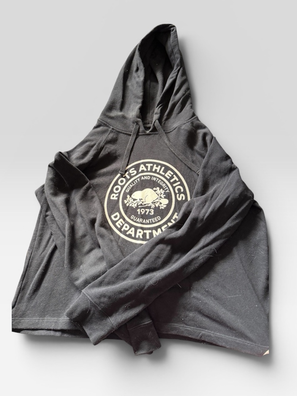 Black Roots Cropped Hoodie